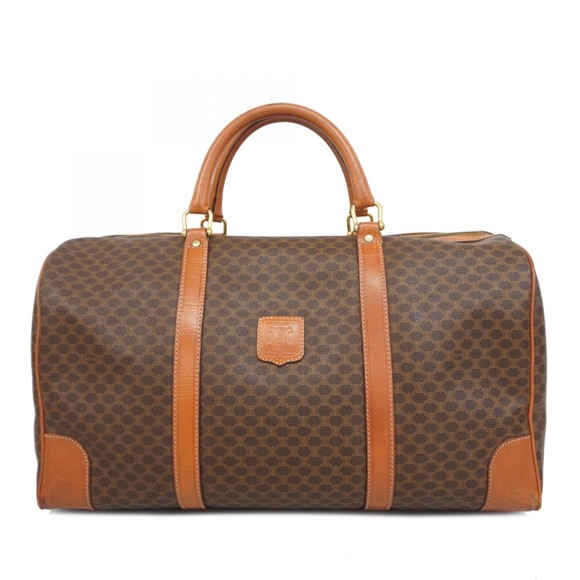 Celine Boston Bag Macadam Brown Women's - Picture 1 of 16